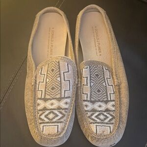 Donald J. Pliner Women's Beige Patterned Moccasins
